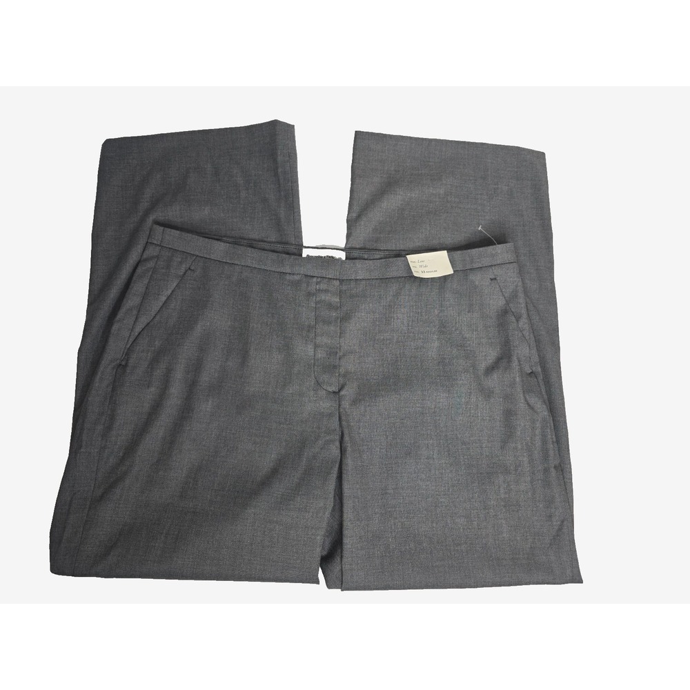 Abercrombie & Fitch Dress Pants Womens 33 / 16R Low Rise Wide Leg Gray Trousers